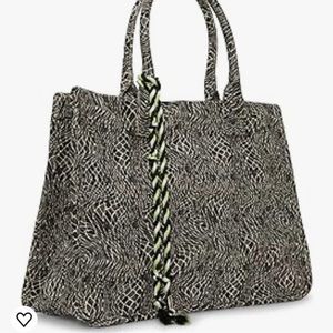 NWT Vince Camuto Orla Large Black White Tote Shoulder Bag Black / Coconut Cream